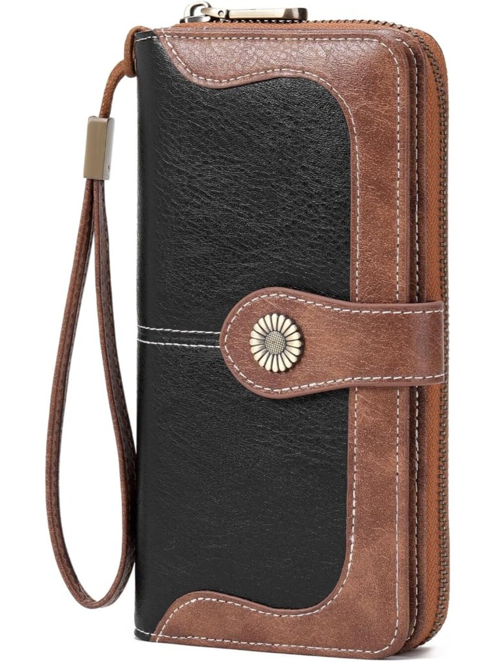 Womens Wallet RFID Blocking Large Capacity Bifold Leather Credit Card Holder wit